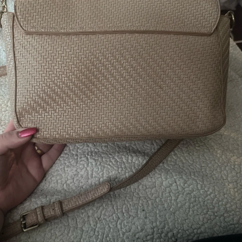 Beige Woven‎ Crossbody Bag